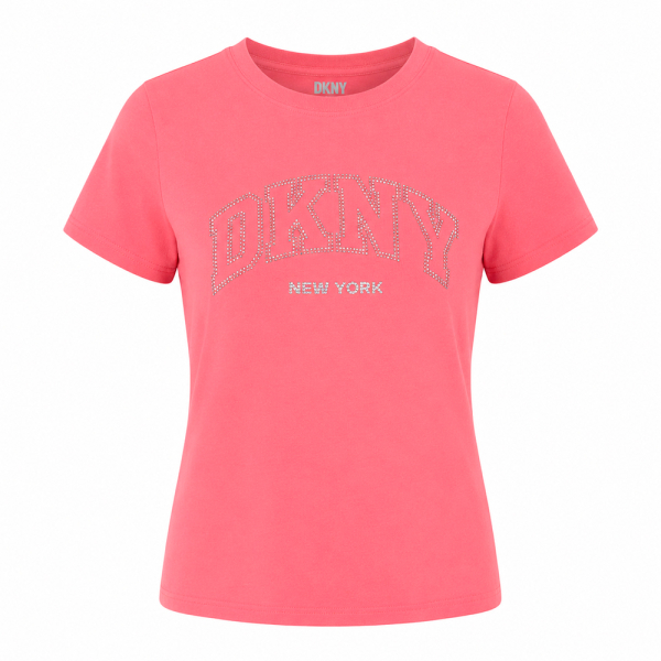 Dkny T-shirts hauts et polos Rose - T-SHIRT MANCHES AVEC LOGO VARSITY NY COUPE DCONTRACTE - M - Ref 37 €